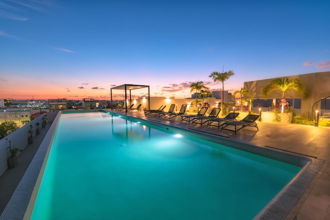 Fancy 3 Bedroom Apartments In Downtown Playa Rooftop Pool Gym Playa del Carmen Exteriör bild