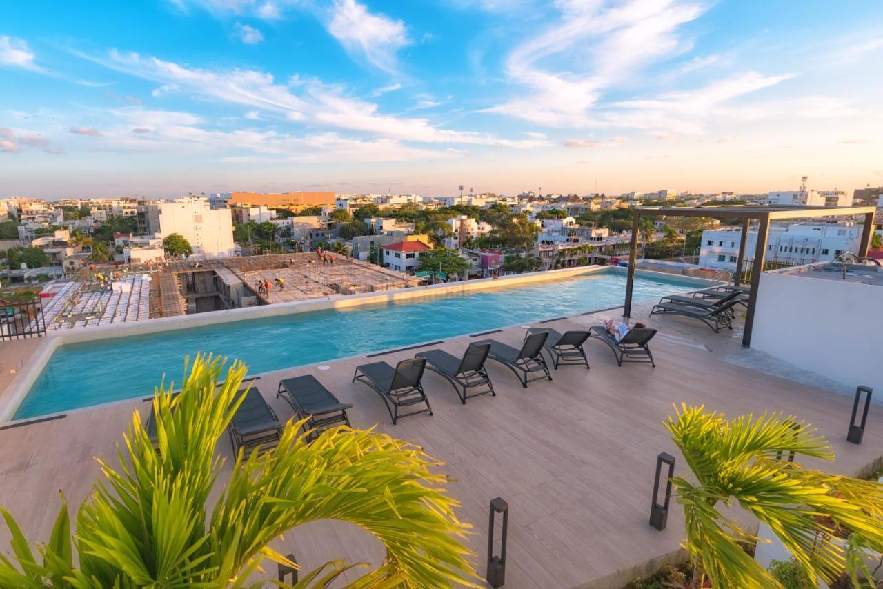 Fancy 3 Bedroom Apartments In Downtown Playa Rooftop Pool Gym Playa del Carmen Exteriör bild