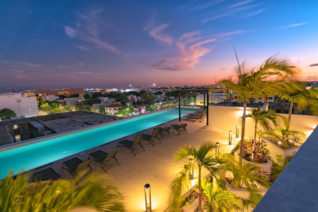 Fancy 3 Bedroom Apartments In Downtown Playa Rooftop Pool Gym Playa del Carmen Exteriör bild